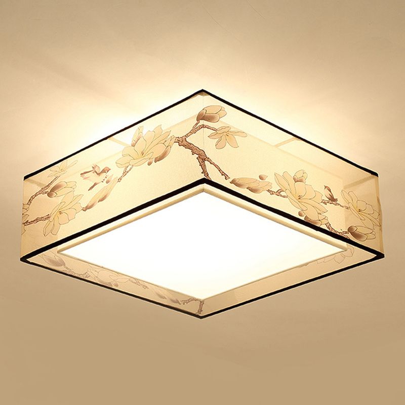 Stof vierkante inbouwverlichting moderne stijl beige inbouw plafondlamp