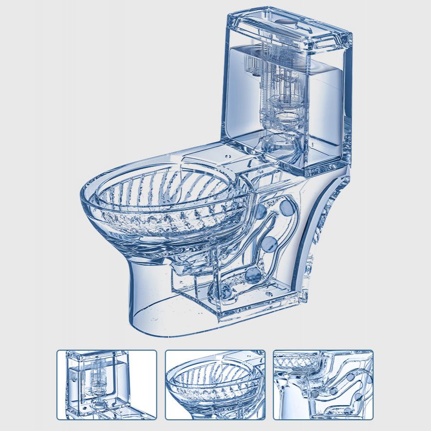 Porcelain Modern Urine Toilet Floor Mounted All-In-One Flush Toilet