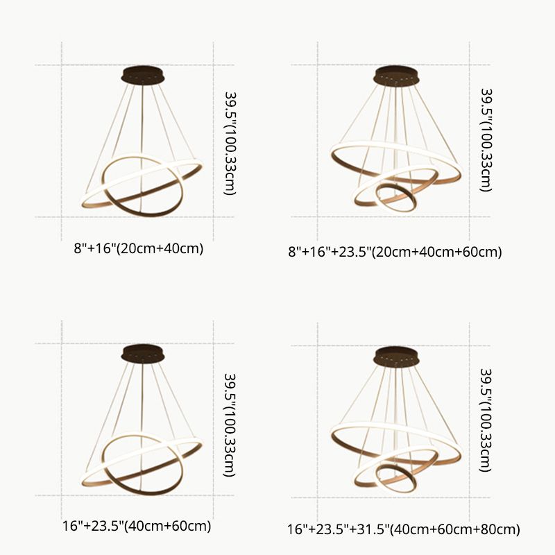 Abgestufte Metallanhänger Beleuchtungskörper moderne Wohnzimmerhänge Deckenleuchten