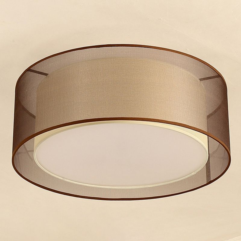 Apparecchiatura a soffitto multi -luci tradizionale in tessuto in tessuto lampada a montaggio