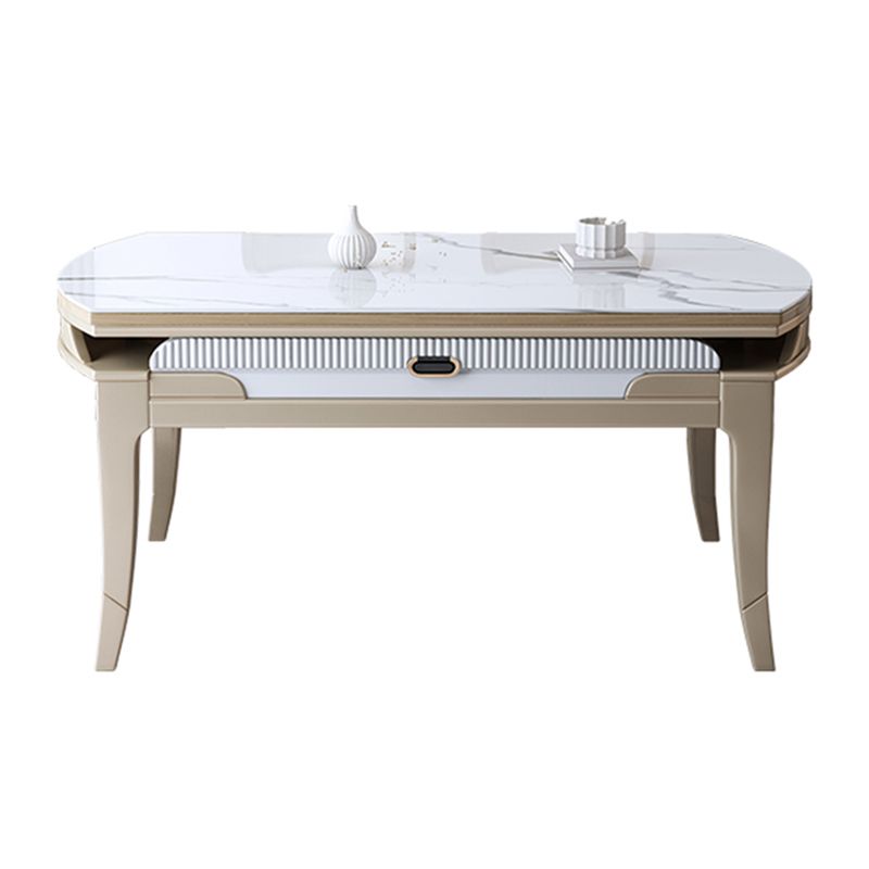 Nordic 1/2/5/7 Pieces Furniture Round Stone Dining Table Set in White