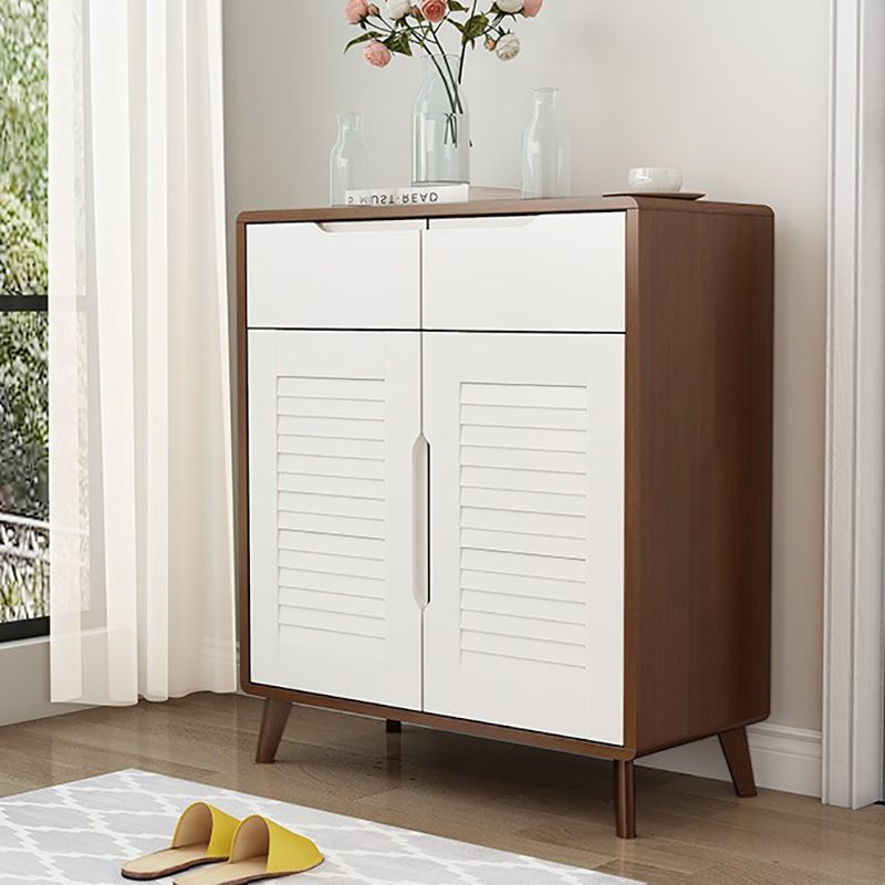 39.37" Tall Wood 2 - Door Accent Cabinet 2 - Drawer Storage Chest