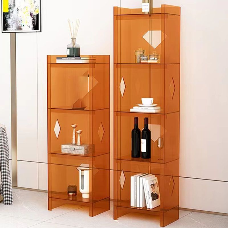 Contemporary Closed Back Cube Bookshelf Acrylic Bookcase for Home Office