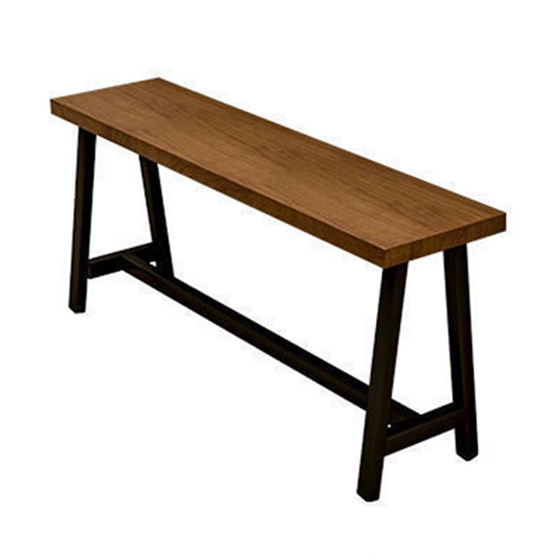 Modem Style Rectangle Bar Table Solid Wood Bar Dining Table with Trestle Base