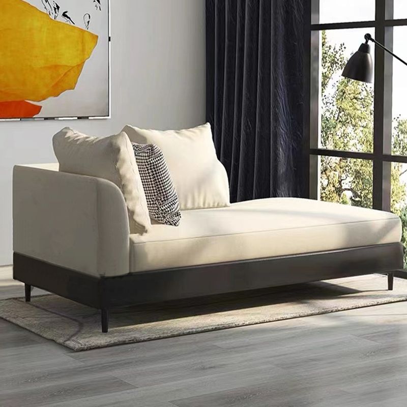 Modern Style Living Room Chaise Square Arms Upholstered Chaise Lounge