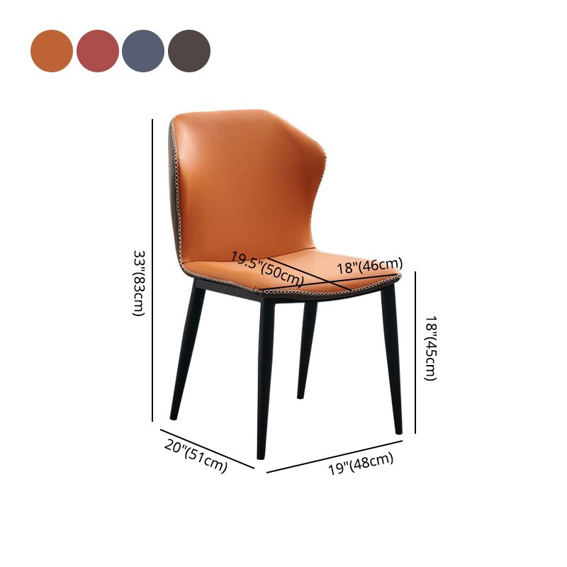 Metal moderno que cena la silla sin brazos del lado del Wingback de la silla para el uso del restaurante