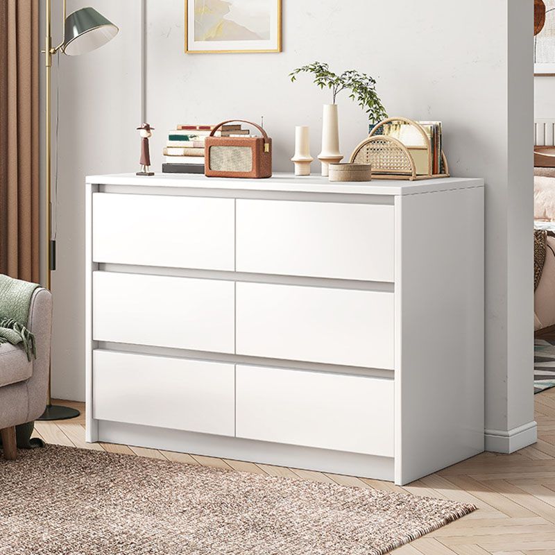 16" D Storage Chest Modern Wood Storage Chest in White and Brown