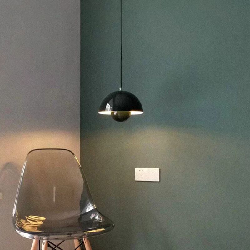 Luci appese a cupola in stile moderno in metallo 1 kit di luce a sospensione leggera