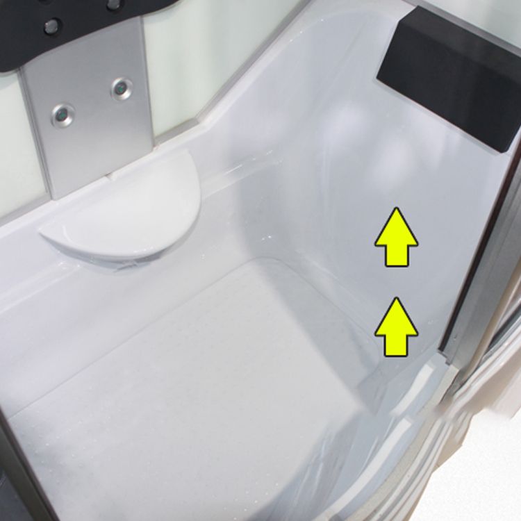 Double Sliding White Shower Kit Tinted Framed Tub & Shower Kit