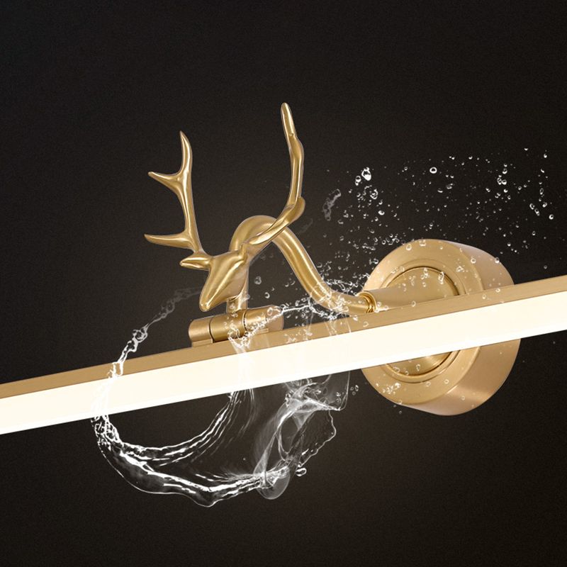 Linear Shape Modern Style Vanity Light Metal 1-Light LED Mirror Light for Bathroom