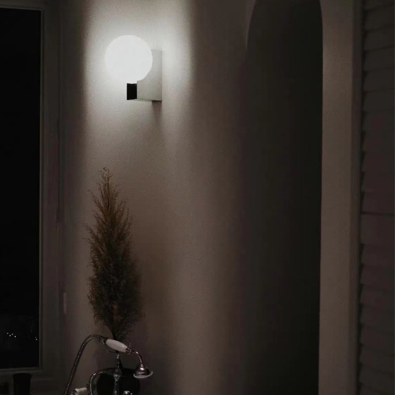 Ball Shape Glass Vanity Lights Modern Style 1 Light Vanity Light Fixtures