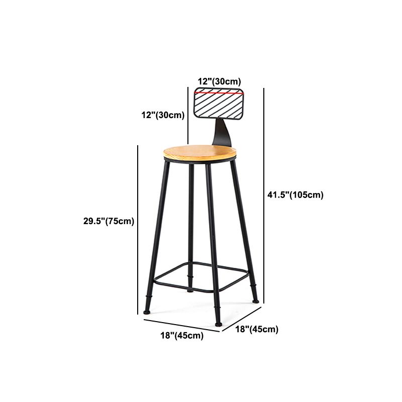 Industrial 1/2/3 Pieces Round Bar Table Set Solid Wood Bistro Set