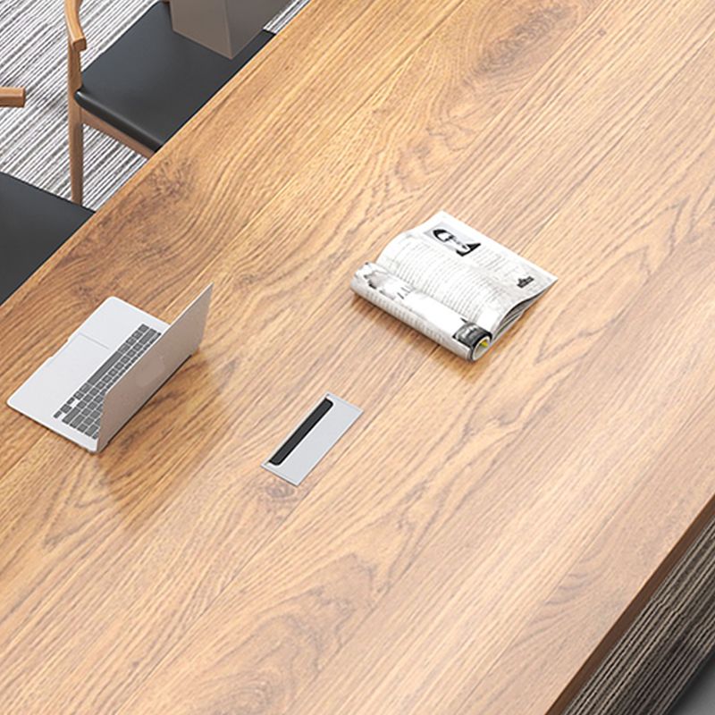 Modern Style Oval Pine Office Desk Wood Legs Writing Desk for Office