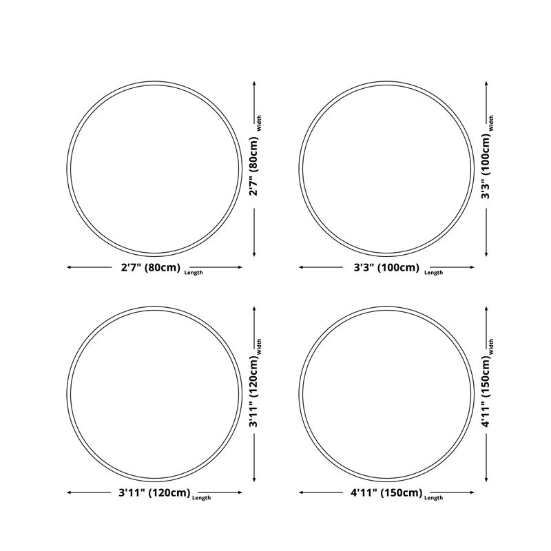 Modern ronde tapijt polyester gebied Tapijt niet-slip achterste ruggebied tapijt voor woonkamer