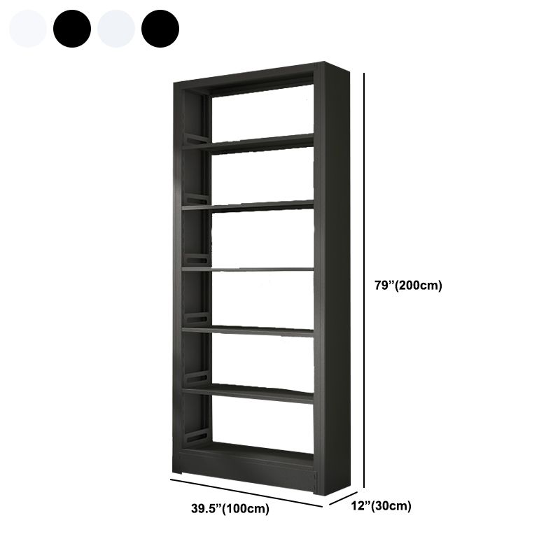 6-Tier Steel Matte Finish Bookcase Standard 79-inch Bookshelf
