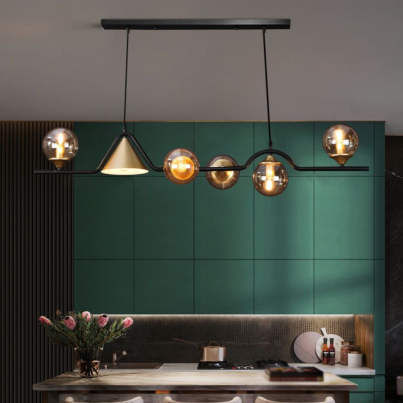 Nordic Pendant Light Modern Glass Shade Chandelier Lamp Fixture for Dining Room