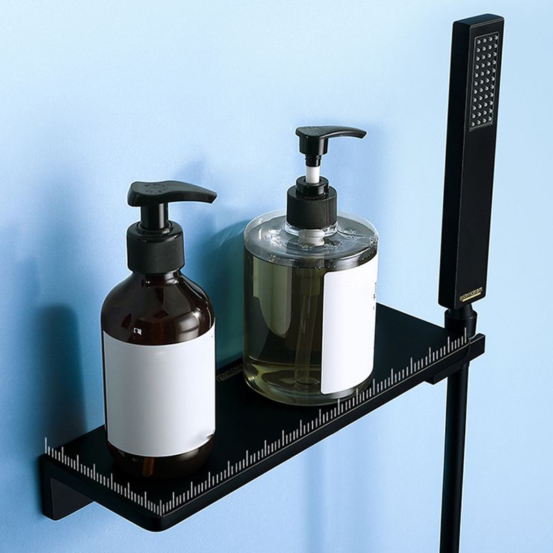 Modern Shower Faucet Adjustable Water Flow Rain Shower Head Shower System in Black