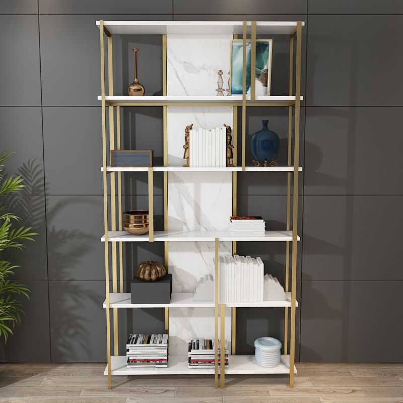 11.81 "W 78.74" H Bücherregal Glam Style Open Back Bookshelf for Lern ​​Room Home Office