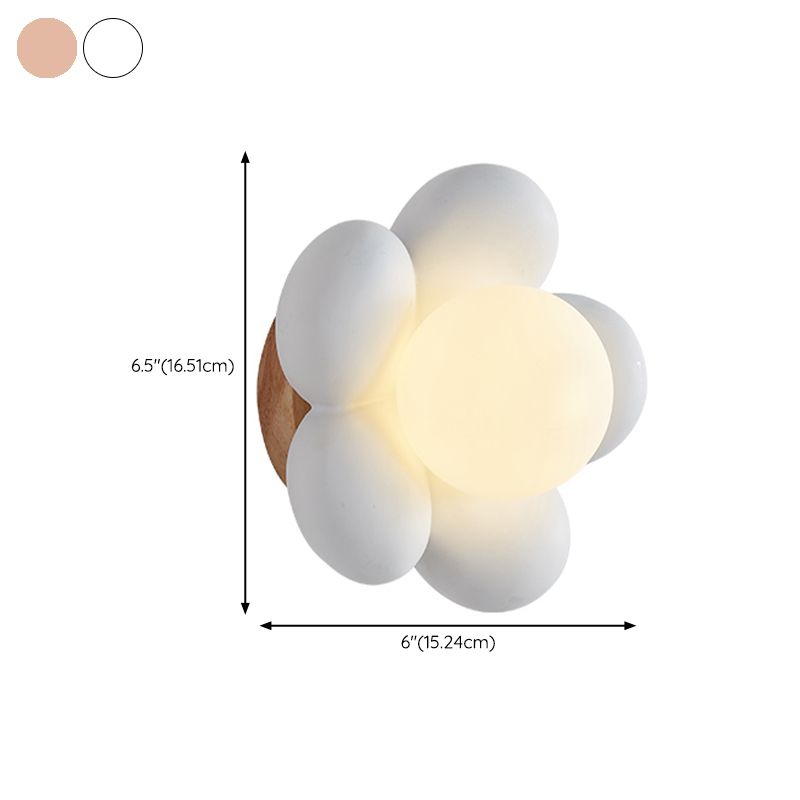Modern Sconce Light Fixture Pink/White Wall Light Sconce for Bedroom
