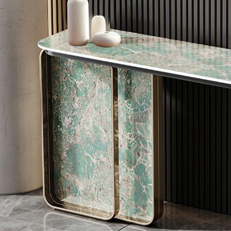14 inch Wide Glam Accent Table Rectangle Shape Console Table for Hall