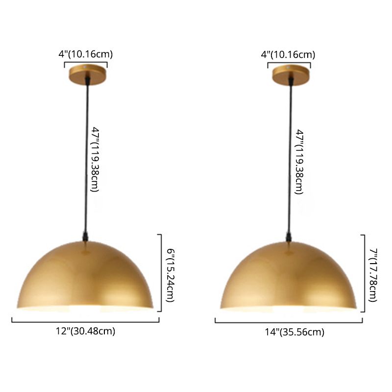 1 Light Geometric Hanging Ceiling Lights Industrial Style Metal Pendant Light Fixtures for Restaurant