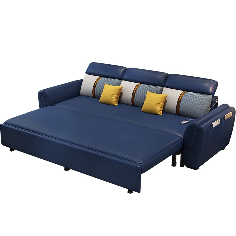 Blue Convertible Sofas Water Resistant Sofa Bed with Storage
