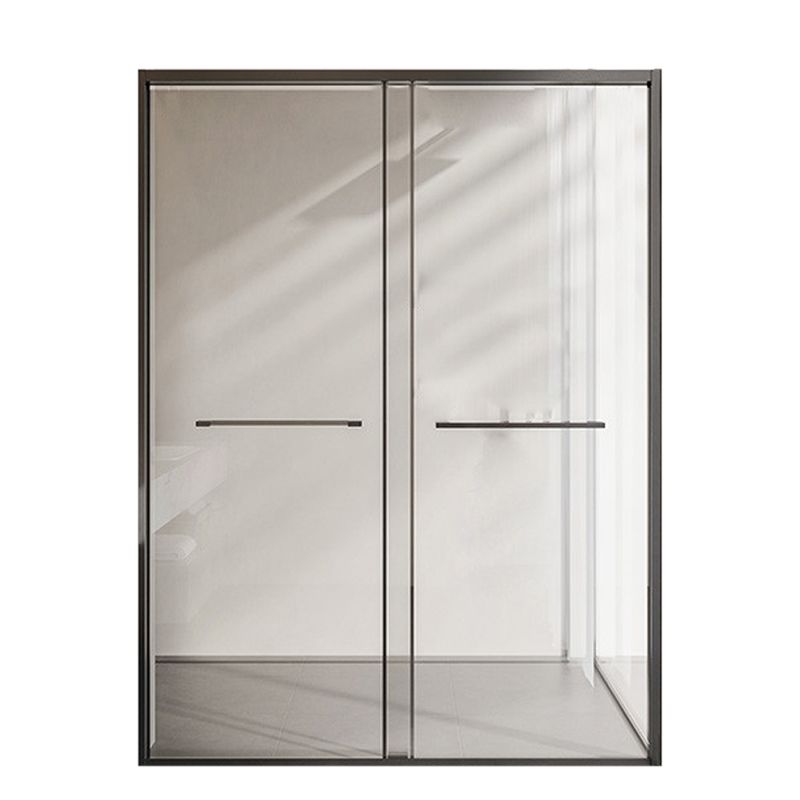 Frame Metal Double Sliding Shower Bath Door 78.7 High Clear Shower Door