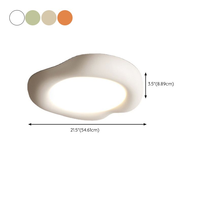 1 - Light Iron LED Flush Mount Minimalist Nordic Ceiling Flush in 4 Colors