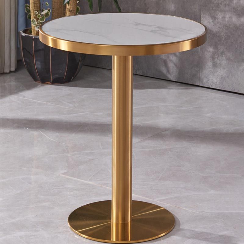 Glam Dining Set Stone 1/3/4 Pieces Dining Round Furniture for Home