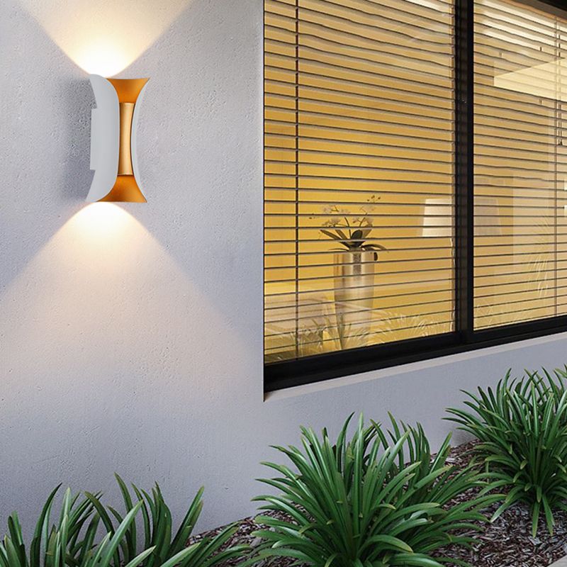 Luces de durazca de metal estilo moderno 2 luces lavadora de pared aplastante