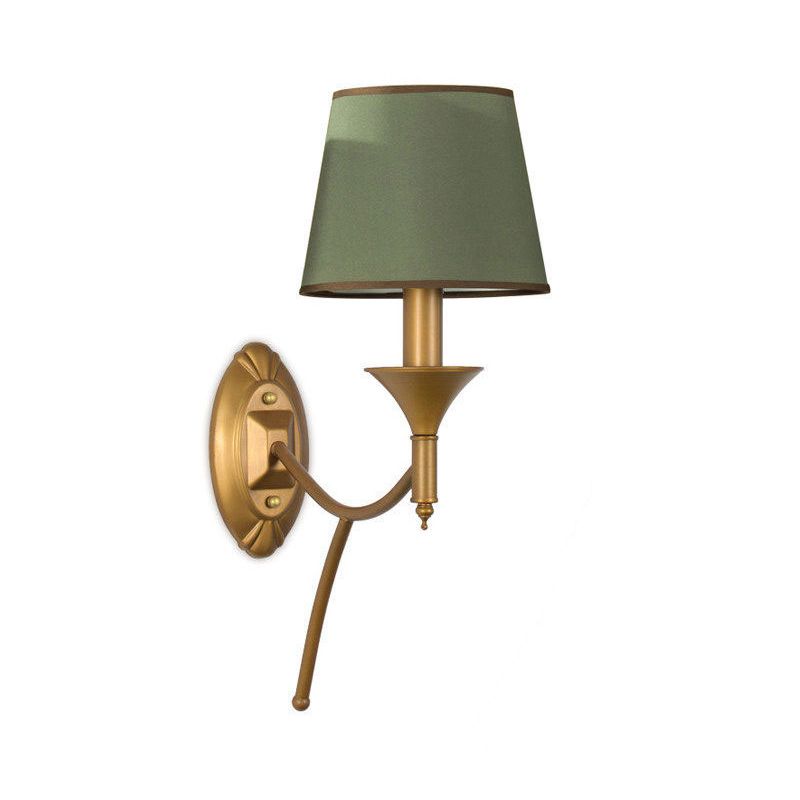Retro -stijl taps toelopende tint wandmontage lichte stof wandlamp barmant voor gang