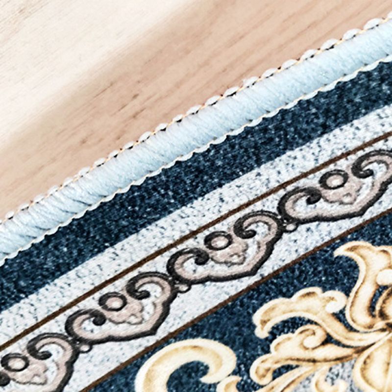 Classic European Style Rug Marble Print Indoor Carpet Polyester Washable Carpet for Home Decoration