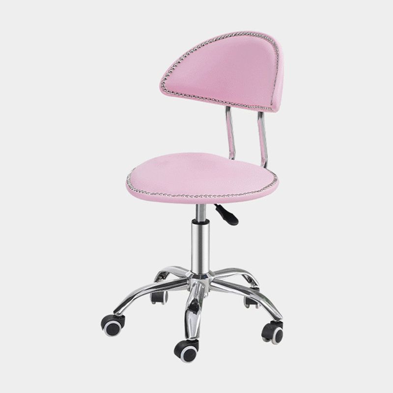 Scandinavian Metal Stool Upholstered Seat Counter Stool in Matte Finish