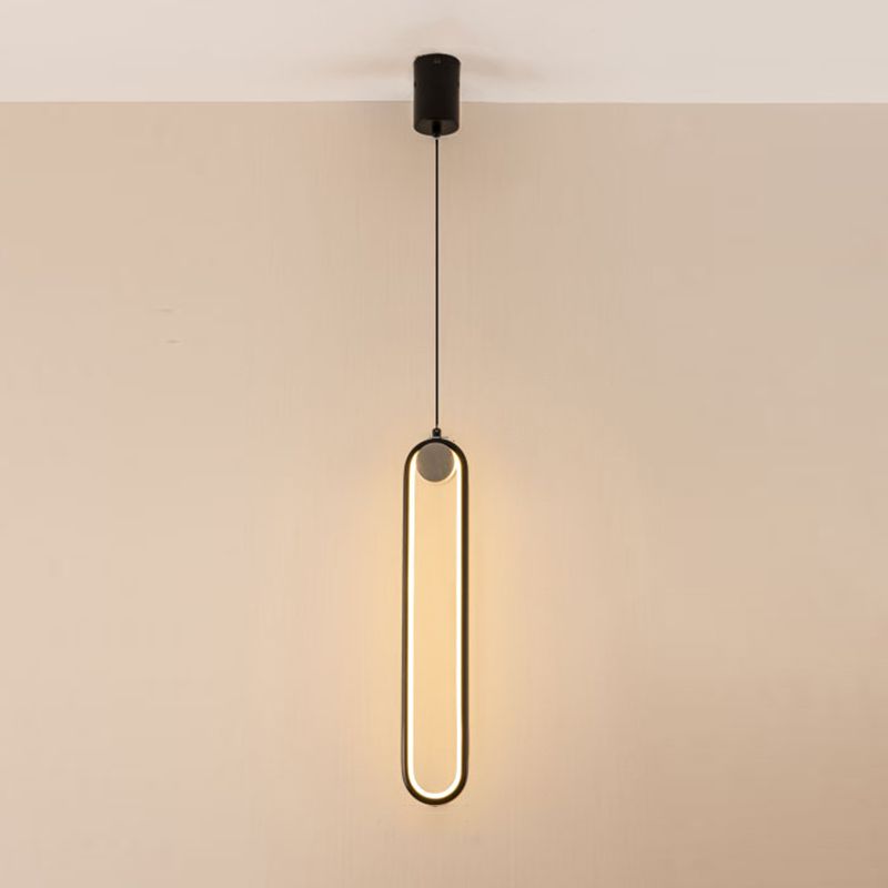Acrylic Oblong LED Pendant Light in Modern Simplicity Aluminium Hanging Light for Interior Spaces