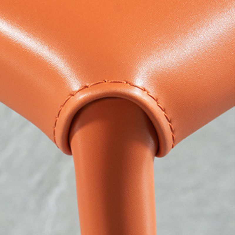 Chaise d'appoint industrielle pour la maison Chaise de salle à manger rembourrée en métal à dossier solide (Ensemble de 2)