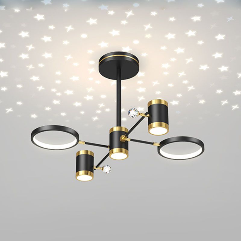 Nordic Light Luxus Einfacher moderner Stil LED -Anhänger Kronleuchter Licht für Wohnzimmer