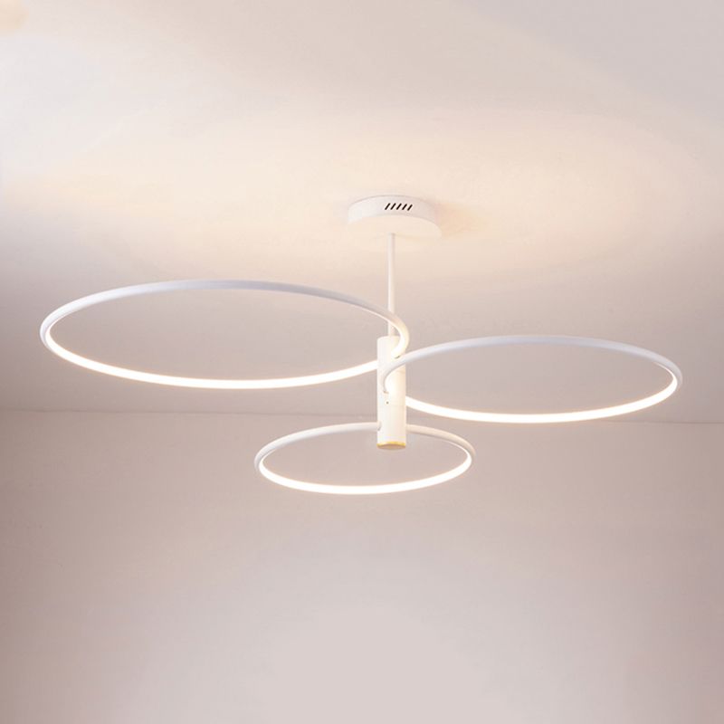 Lámpara de lámparas LED circular simple sala de estar de lámpara colgante
