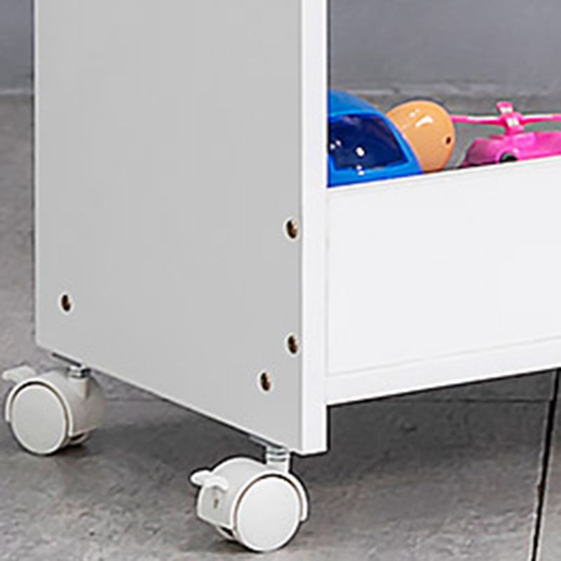 Modern Standard Bookcase Freestanding Standard Kids Bookcase with 4 Wheels