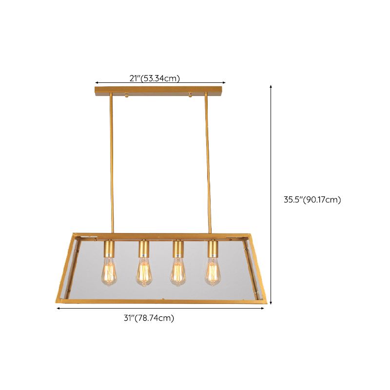 Industrial Island Light Simple Metal Pendant Lighting Fixture for Dining Room