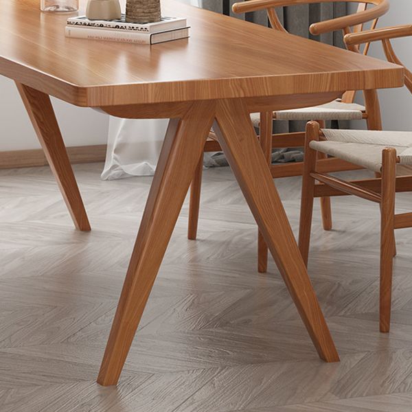 Rectangle Dining Table Pine Solid Wood Dining Table with 4 Legs for Dining Room