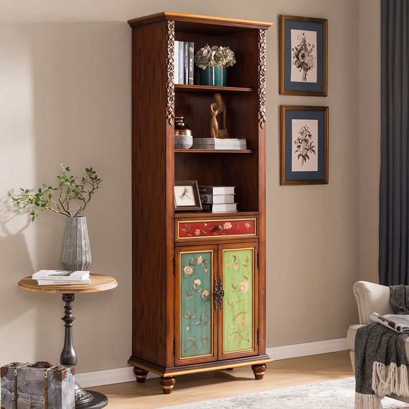 Rectangle Standard Storage Cabinet Solid Wood Cabinet with Drawer