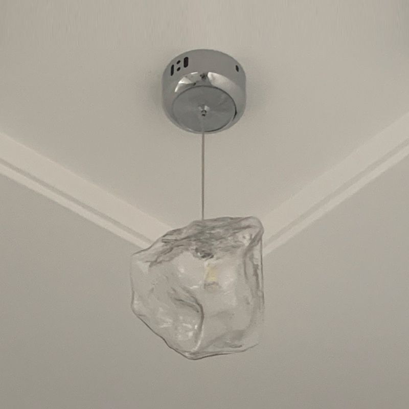 Glass Hanging Pendant Lights Contemporary Suspension Lamp for Bedroom