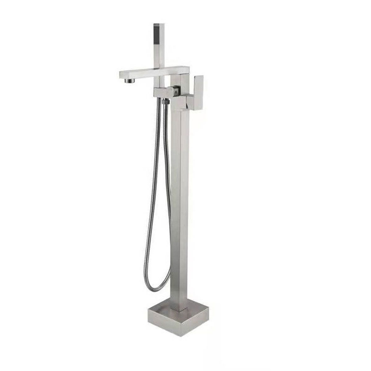 Modern Freestanding Tub Filler Trim Brass Floor Mounted with Risers Freestanding Faucet