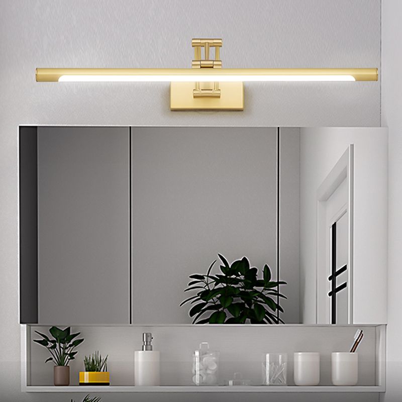 Armed Vanity Wall Light Fixtures Modern Luxury Style Copper Single Vanity Light