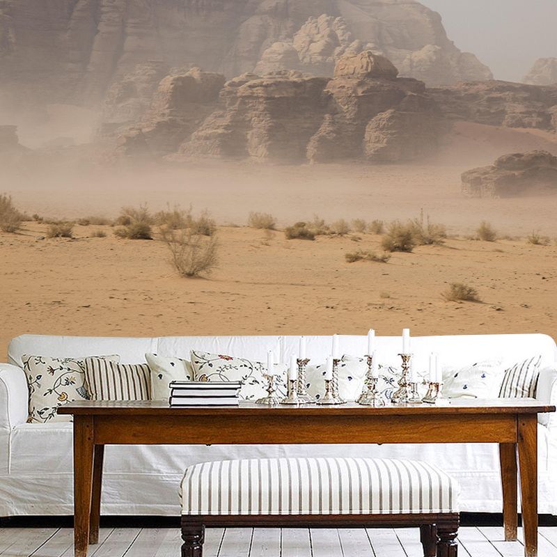 Desert Landscape Mural Wallpaper Modern Style Mildew Resistant for Decoration