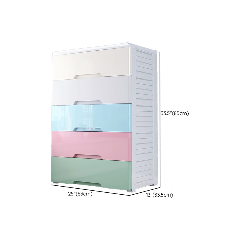 Modern Style Plastic Wardrobe Home Storage Wardrobe with Drawers