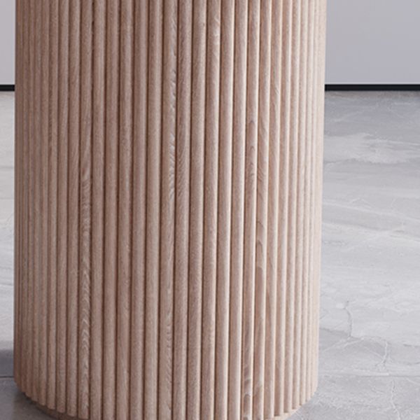 Solide houten ronde tafel voor restaurant moderne houten tafel met voetstukbasis