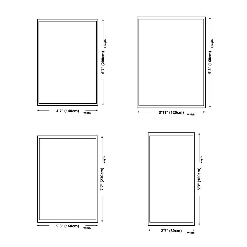 Modern Color Block Area Rug Green Polyester Area Carpet Non-Slip Backing Rug for Living Room