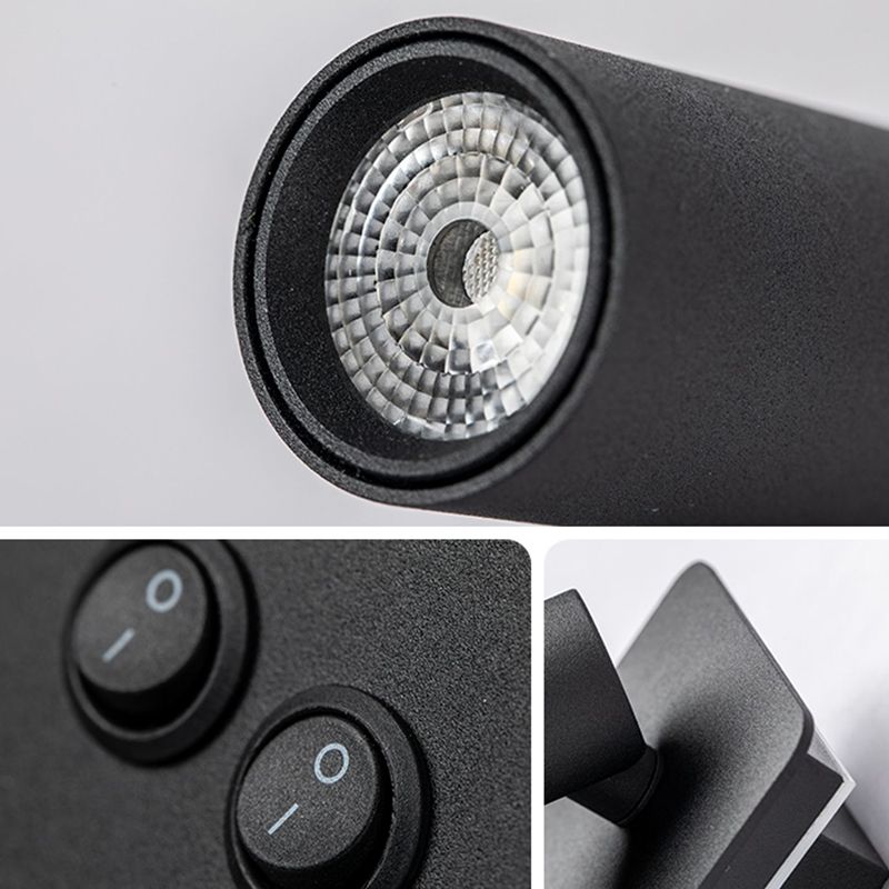 Modern Concise Rectangular LED Wall Light Aluminium Reading Wall Lamp for Bedroom