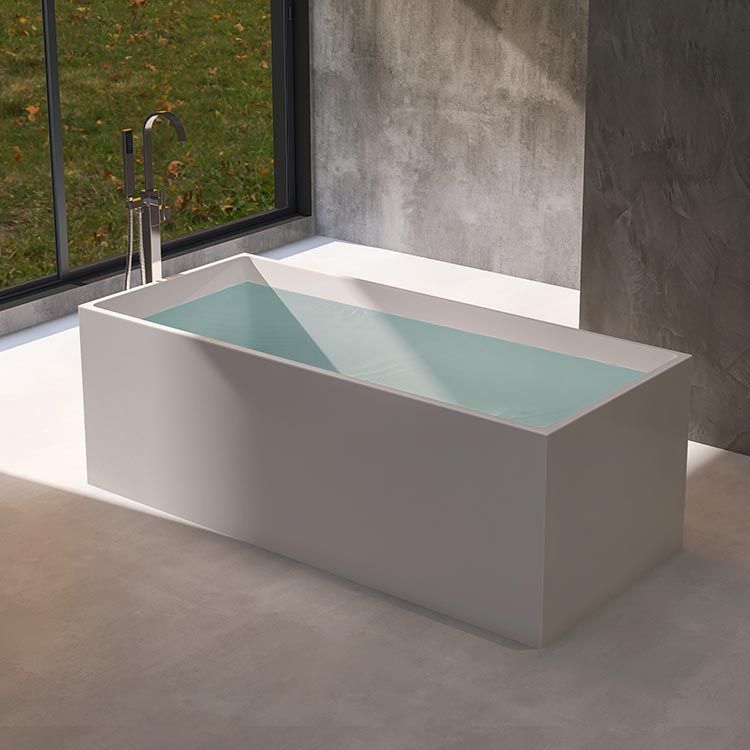 Modern Rectangular Bath Tub Acrylic Freestanding Bathtub for Home